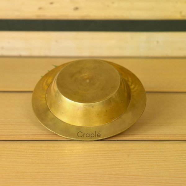 Handmade Vintage Style Brass Ashtray | Embossed Floral Detail, Shiny Finish | Decorative Desk Accent & Smoker's Gift - Image 4