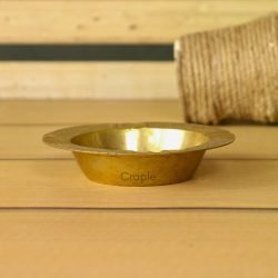 Handmade Vintage Style Brass Ashtray | Embossed Floral Detail, Shiny Finish | Decorative Desk Accent & Smoker's Gift - Image 2