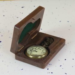 Quirky Artistic Numerals Pocket Watch | Antique Brass, Handcrafted, Miyota Movement, Chain Included | Unique Timepiece Gift - Image 3