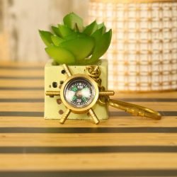 Shipwheel Compass Keychain | Functional Navigation | Handcrafted Nautical Gift & Accessory - Image 2