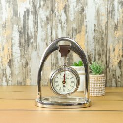 Silver Franklin & Murphy Aluminum Table Clock