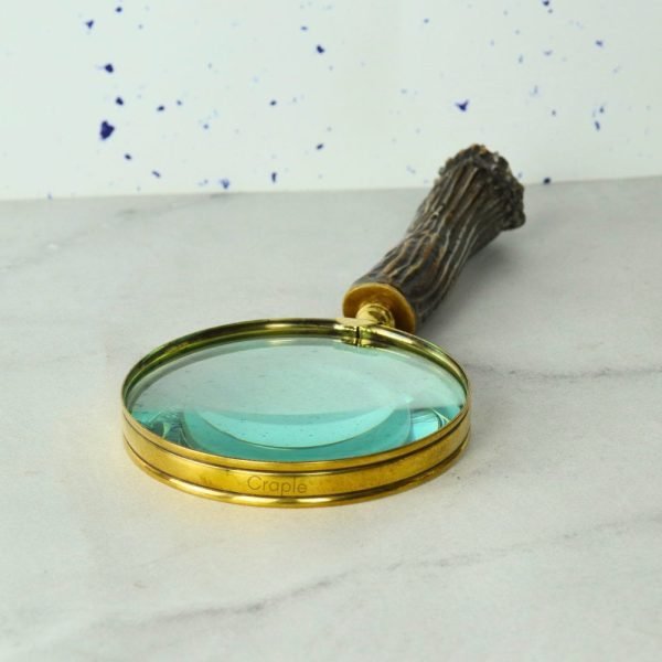 Tree Trunk Style Handle Magnifier | 5X Power, Textured Resin Grip | Rustic Reading Aid & Decor Gift - Image 2