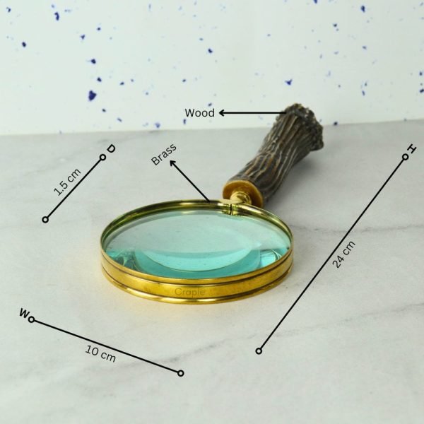 Tree Trunk Style Handle Magnifier | 5X Power, Textured Resin Grip | Rustic Reading Aid & Decor Gift - Image 5