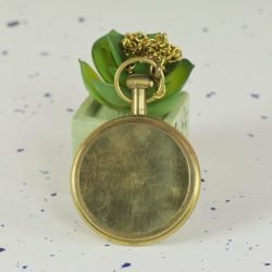 Dragon Motif Dial Pocket Watch | Shiny Brass, Miyota Movement, Roman Numerals & Chain | Fantasy Inspired Timepiece Gift - Image 4