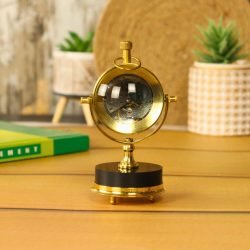 Victoria London Orb Desk Clock | Shiny Brass, Visible Mechanism | Elegant Tabletop Decor & Gift - Image 4