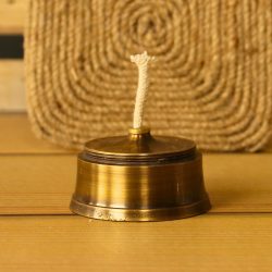 Brass Mariner's Lantern | Functional Oil Lamp, Blue Glow | Royal Navy Plaque | Nautical Decor - Image 3