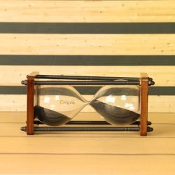 10-Minute Black Sand Timer | Dark Wood & Antique Black Brass Frame | Desk Focus Aid & Classic Decor Gift - Image 4