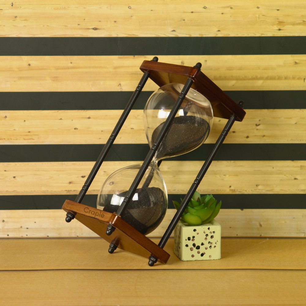Brass & Wood 7 Min Hourglass