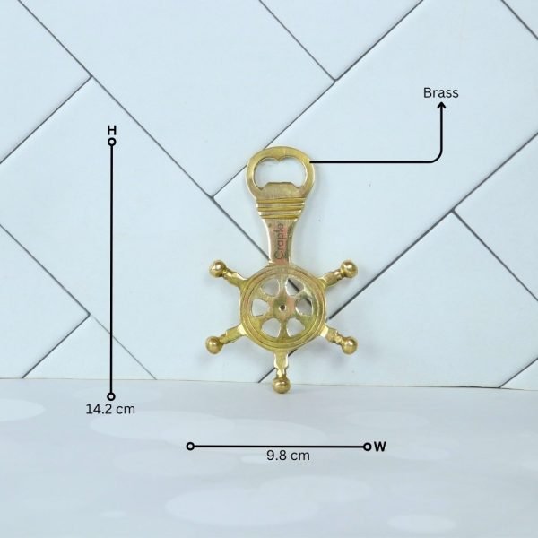 Nautical Ship Wheel Bottle Opener | Sturdy Design, Unique Bar Tool | Coastal Decor Accent & Sailor Gift - Image 5