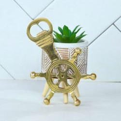 Nautical Ship Wheel Bottle Opener | Sturdy Design, Unique Bar Tool | Coastal Decor Accent & Sailor Gift - Image 2