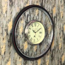 Bicycle Rim & Tire Steel Wall Clock | Large, Franklin & Murphy Oxford Style | Industrial & Cycling Enthusiast Decor - Image 2