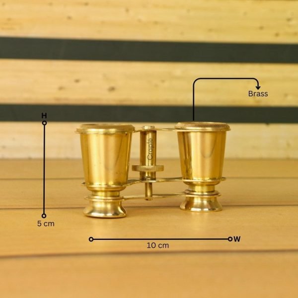 Shiny Brass Decorative Binoculars | Functional Adjustable Wheel | Desk Decor & Unique Gift - Image 6