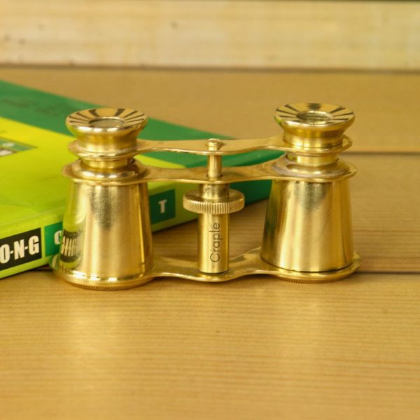 Shiny Brass Decorative Binoculars | Functional Adjustable Wheel | Desk Decor & Unique Gift - Image 2