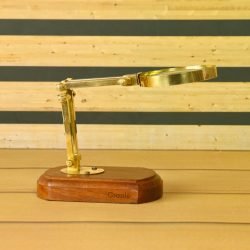 Shiny Brass Desk Magnifier | Adjustable Folding Arm, Handcrafted | Reading Aid & Vintage Desk Decor - Image 6