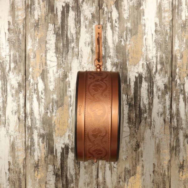 Embossed Double-Sided Steel Station Clock | Brass-Look, Ornate Scroll Bracket | Vintage Inspired Home Decor - Image 5