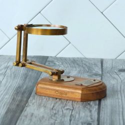 Brass & Wood Adjustable Magnifier | Antique Folding Arm, Vintage Style | Reading, Inspection & Collector's Aid - Image 4