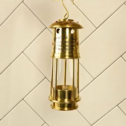 Handcrafted Antique Brass Miner's Lantern | Functional Oil Lamp | Industrial Vintage Decor Gift - Image 4