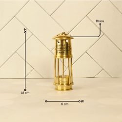 Handcrafted Antique Brass Miner's Lantern | Functional Oil Lamp | Industrial Vintage Decor Gift - Image 8