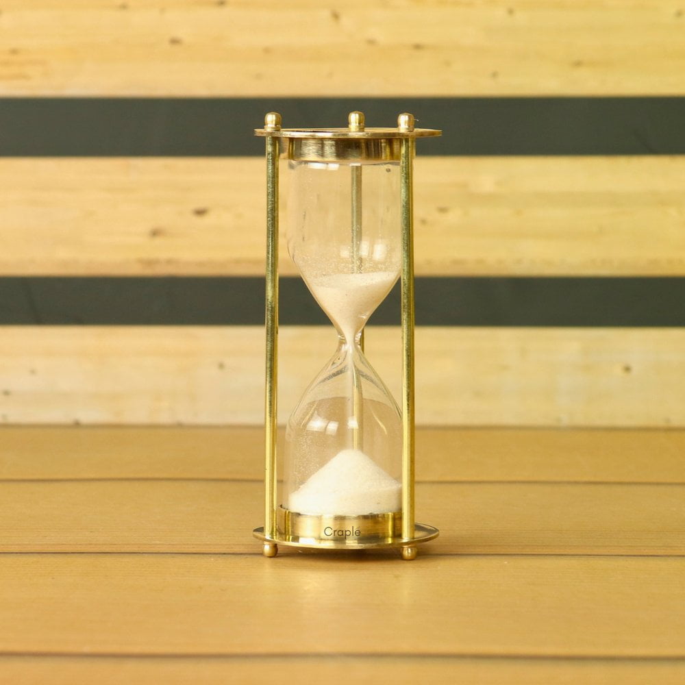 Nautical Golden Handcrafted Vintage Brass Sand Timer