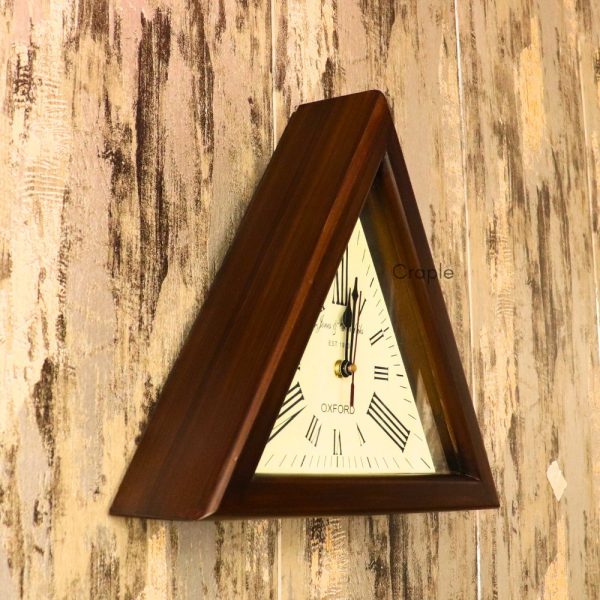 Jones & Hendricks Wooden Desk & Wall Clock - Image 4
