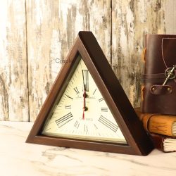 Jones & Hendricks Wooden Desk & Wall Clock - Image 2