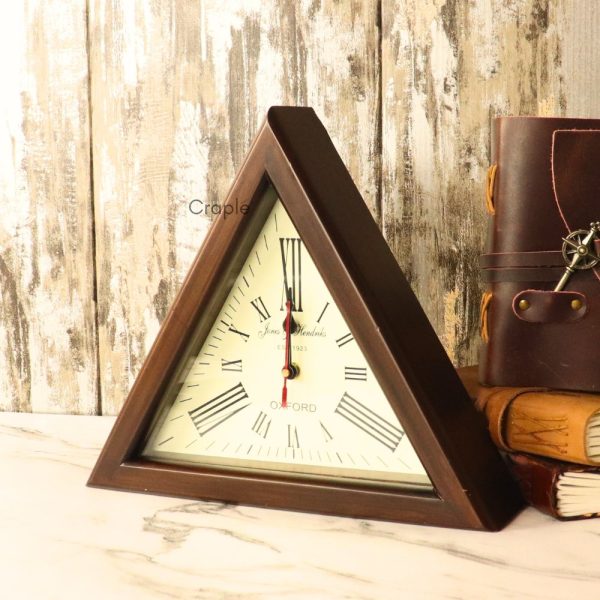 Jones & Hendricks Wooden Desk & Wall Clock - Image 2