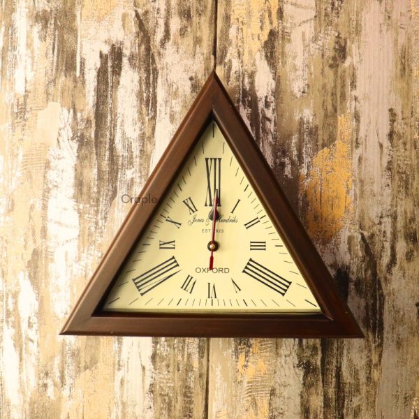Jones & Hendricks Wooden Desk & Wall Clock - Image 1