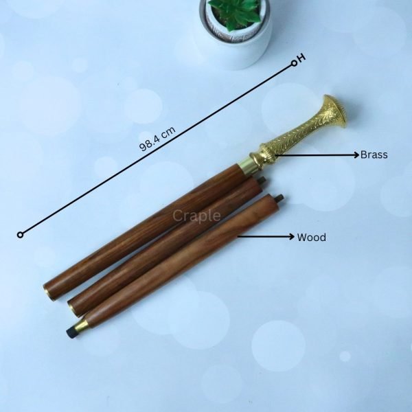 Brass Classic Handcrafted Gift Walking Stick Cane for Man & Women - Image 4