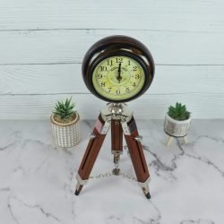 Handmade Wooden Vintage Table Clock | Antique Finish, Adjustable Stand | Desk Decor & Unique Gift - Image 2