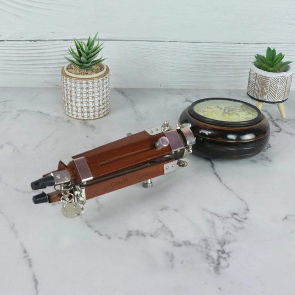 Handmade Wooden Vintage Table Clock | Antique Finish, Adjustable Stand | Desk Decor & Unique Gift - Image 5