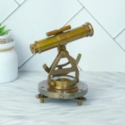Premium Desk Decor Handcrafted Nautical Alidade Telescope with Compass - Image 3