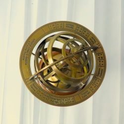 Armillary Sphere | Celestial Astrolabe Globe, Zodiac Details | Nautical Desk Decor & Educational Gift - Image 2