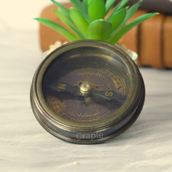 Australian 1930 Penny Brass Compass | Antique Black, Handcrafted Pocket Gift - Image 6