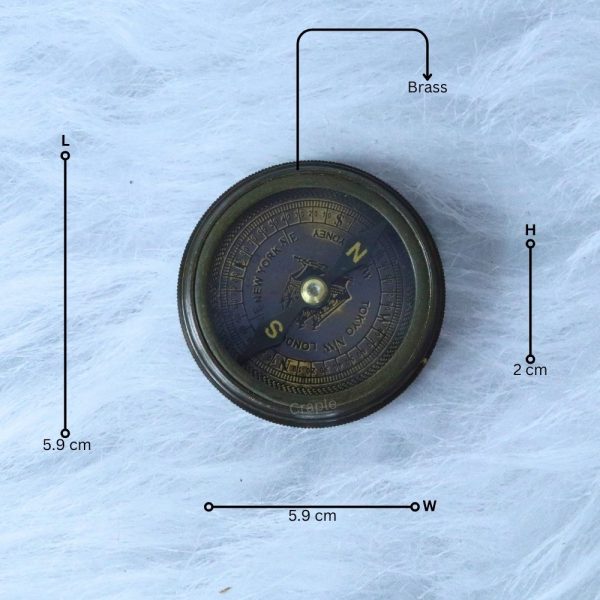 Australian 1930 Penny Brass Compass | Antique Black, Handcrafted Pocket Gift - Image 10