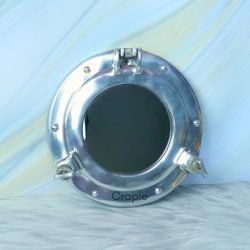 Brass Porthole Window Wall Mirror 9", Best for Living Room Decor & Gifting - Image 2