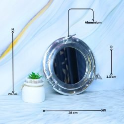 Brass Porthole Window Wall Mirror 11", Best for Living Room Decor & Gifting - Image 4