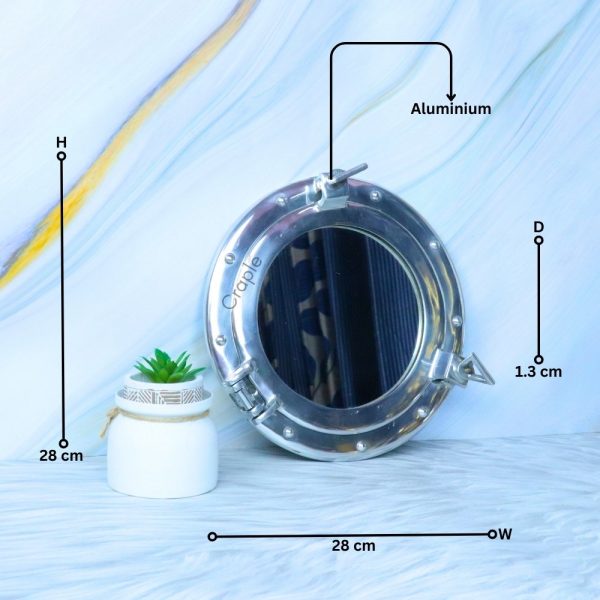 Brass Porthole Window Wall Mirror 11", Best for Living Room Decor & Gifting - Image 4