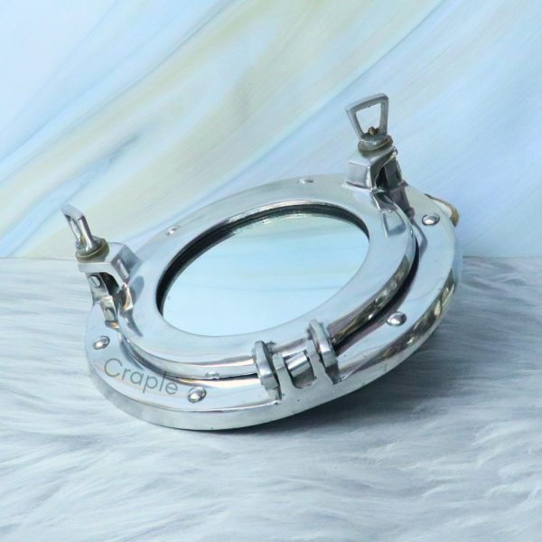 Brass Porthole Window Wall Mirror 9", Best for Living Room Decor & Gifting - Image 3