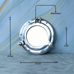 Brass Porthole Window Wall Mirror 9", Best for Living Room Decor & Gifting - Image 5
