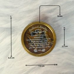 Antique Brass Sundial Compass | Calendar Lid, Wooden Box | Desk Decor & Collector's Gift - Image 7