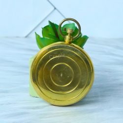 Classic Open Face Pocket Compass | Shiny Brass, Classic Design, Includes Chain | Elegant Navigational Keepsake & Gift - Image 5