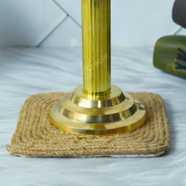 Stately Tall Brass Ashoka Pillar | National Emblem Replica, Fluted Column | Office Decor & Patriotic Gift - Image 5
