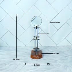 Black Folding Desk Magnifier | Brass & Wood, Adjustable Arm, Vintage Style | Reading & Hobby Aid - Image 6
