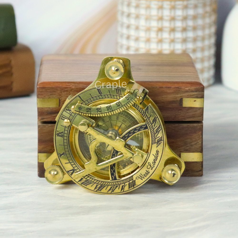 West London Sundial Compass with case